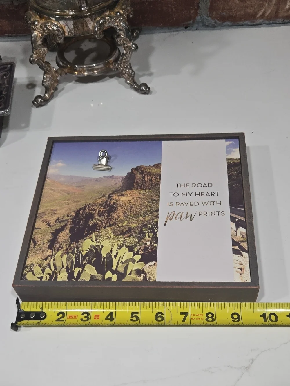 Source Unknown Brown Clip Frame with Scenic Desert Print